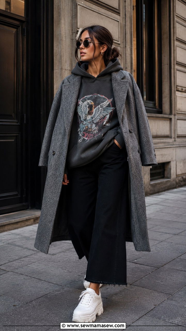 Wide Leg Pants Outfit With Chunky Sneakers - 25 wide leg pants outfits 2026