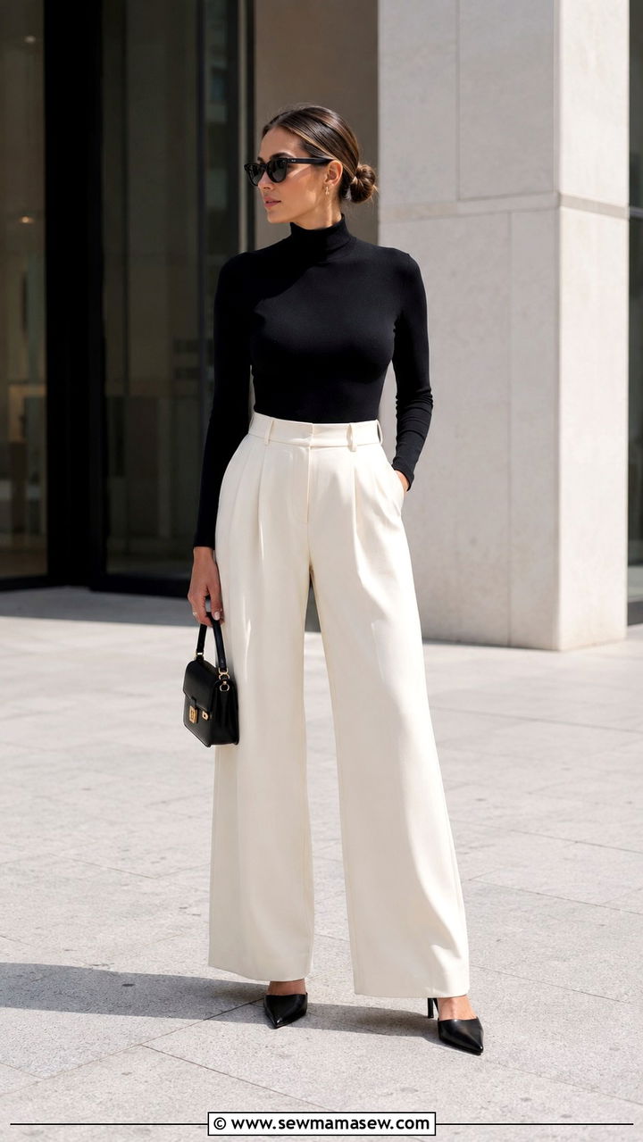 Wide Leg Pants With Bodysuit Outfit - 25 wide leg pants outfits aesthetic
