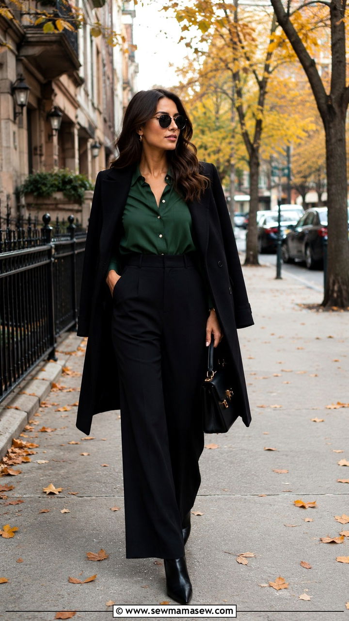Wide Leg Pants With Button Down And Ankle Boots Outfit - 25 Wide leg pants outfit ideas with a button down