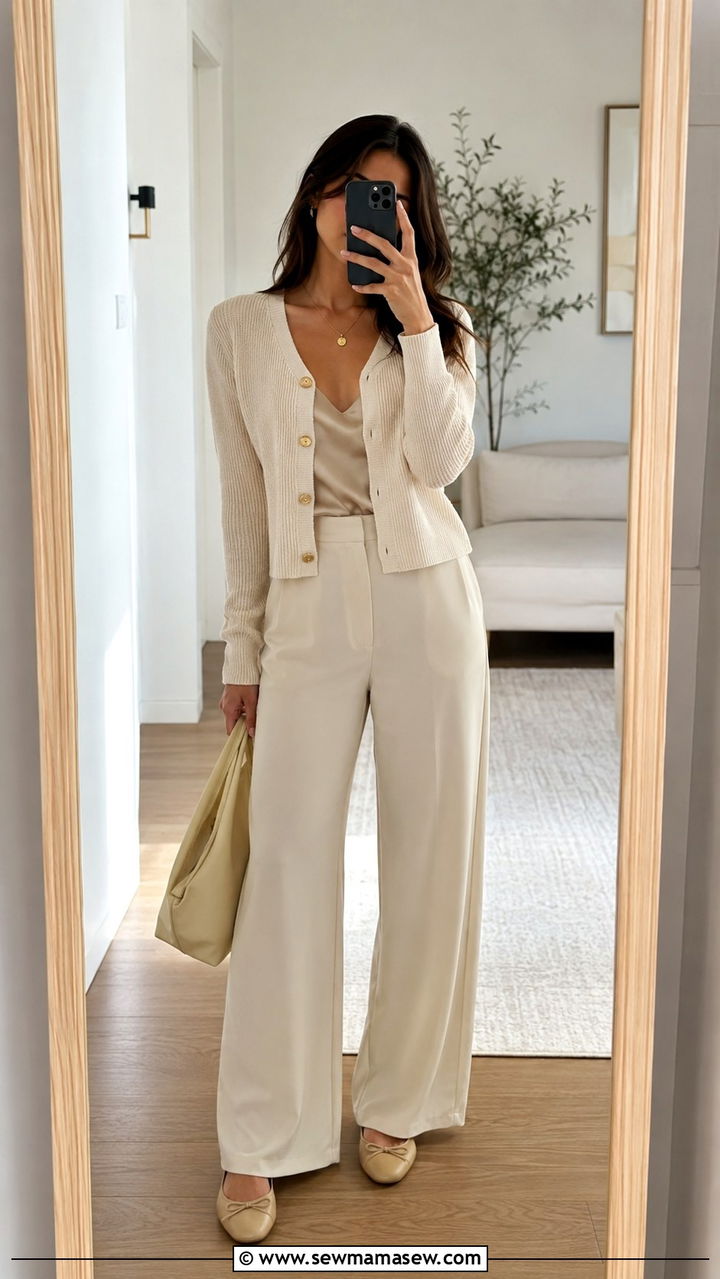 Wide Leg Pants With Cardigan Outfit - 25 wide leg pants outfits aesthetic