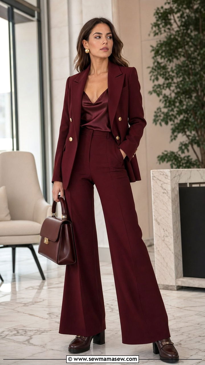 Wide Leg Pantsuit With Lapels - 35 70s outfit ideas