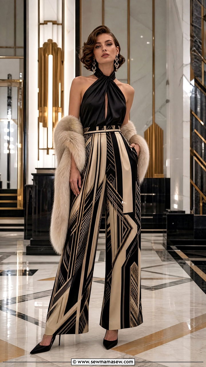 Wide Leg Trousers Art Deco Outfit - 25 Art deco outfit ideas