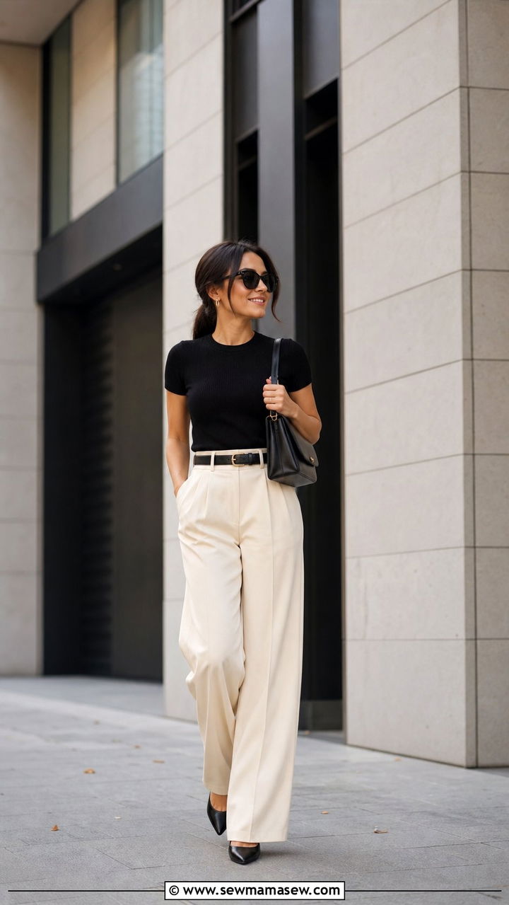 Wide Leg Trousers Outfit For Short Women - 25 short women outfit ideas