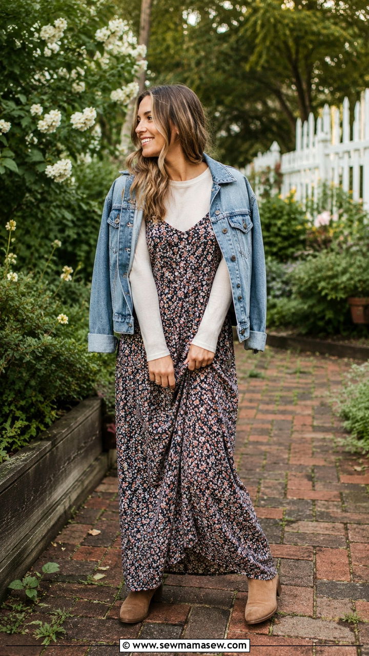 Wide Leg Trousers With Button Up Blouse And Blazer - 30 transitional modest outfit ideas