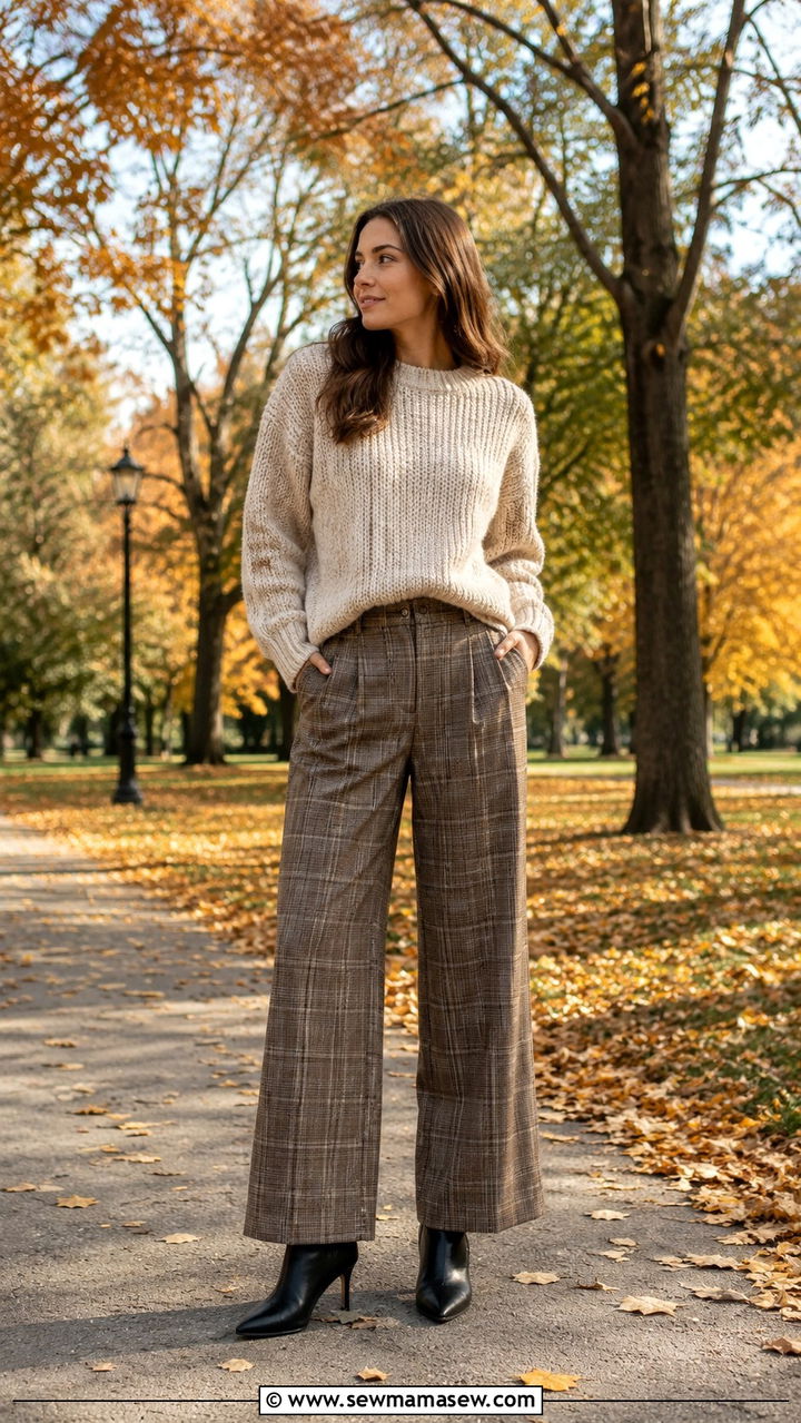 Wide Leg Trousers With Heeled Ankle Boots - 25 Wide leg trousers outfit ideas with heels