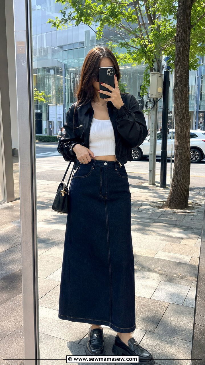 Wide Leg Trousers With Linen Blazer and Sneakers - 30 Tokyo outfit ideas