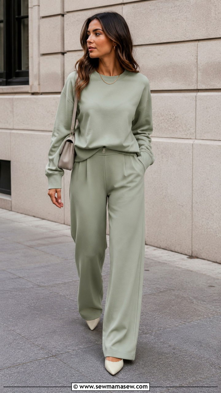 Wide Leg Trousers and Coordinating Top Set - 20 matching set outfits 2026