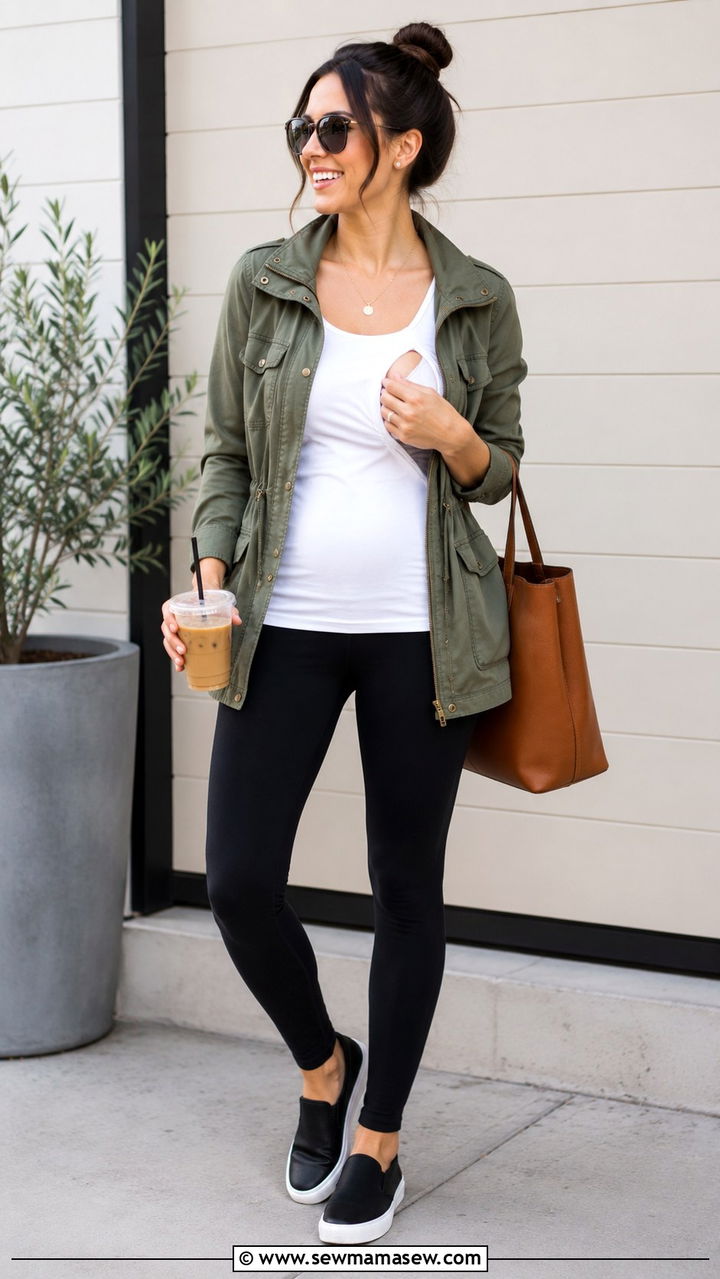 Wide Leg Trousers and a Knit Tank - 30 Spring outfit ideas for new mom