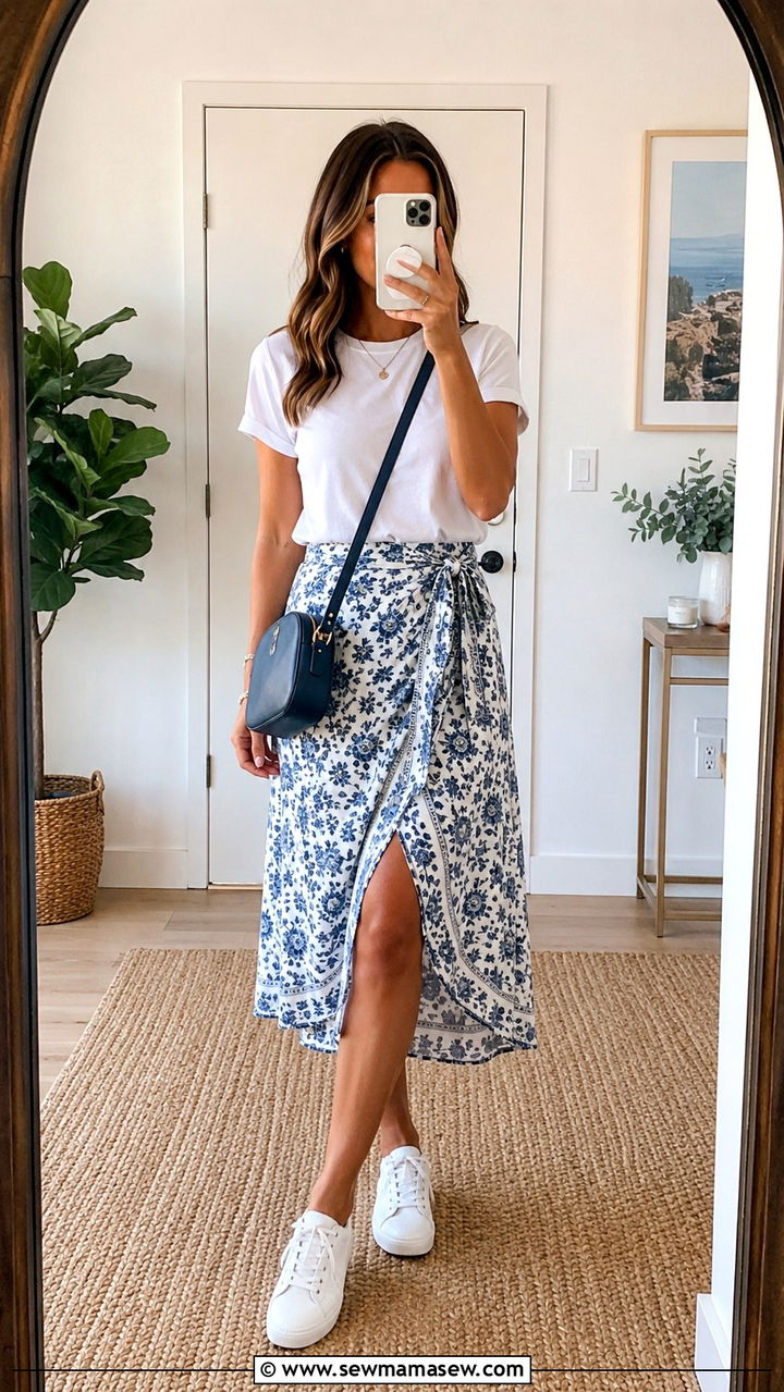 Wide Leg Trousers with Silk Cami Outfit - 20 Summer outfits for 90 degree weather