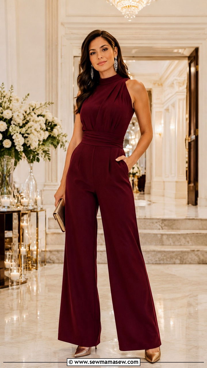 Wide leg jumpsuit outfit for formal event - 30 jumpsuit outfit ideas for women