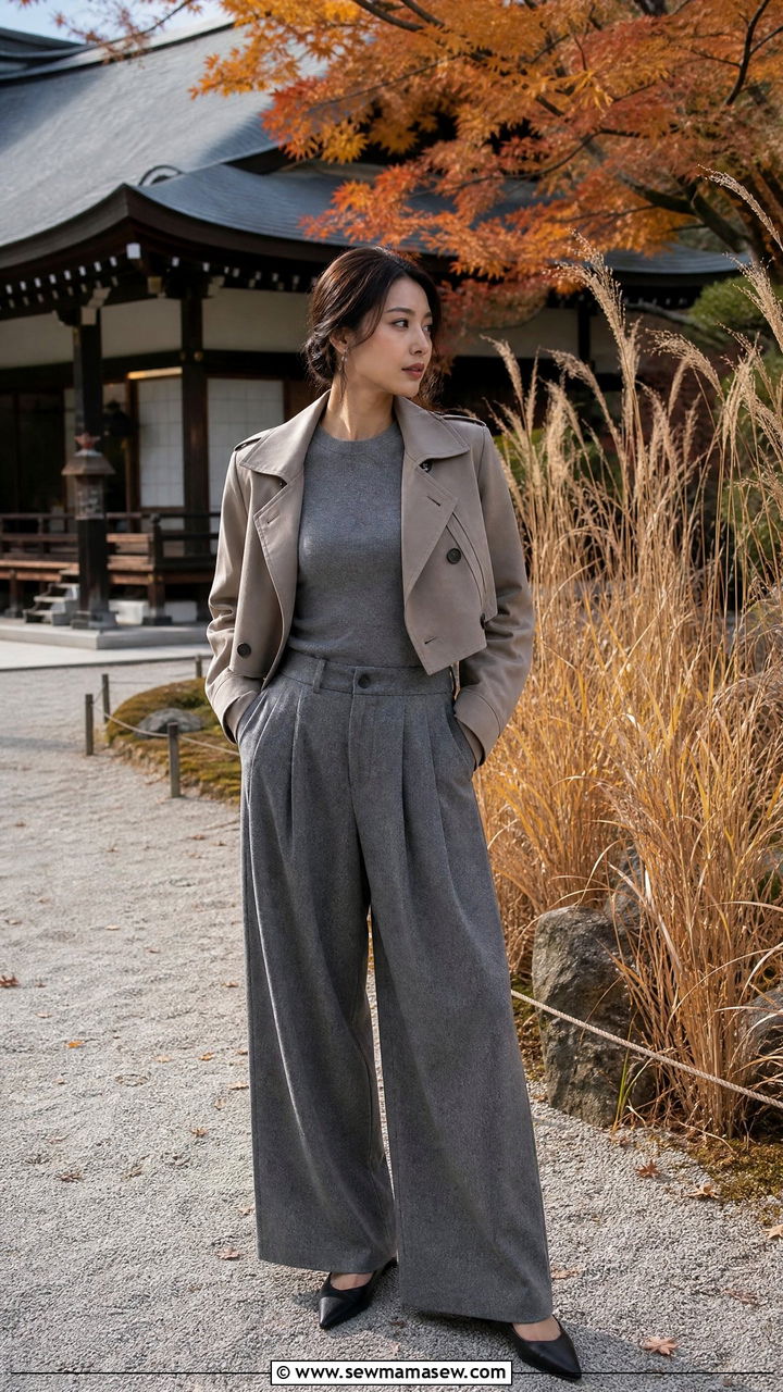 Wide leg pants outfit Kyoto fall - 40 What to wear in Kyoto