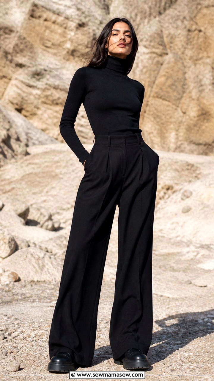 Wide leg pants with combat boots outfit - 40 Combat boots outfit ideas