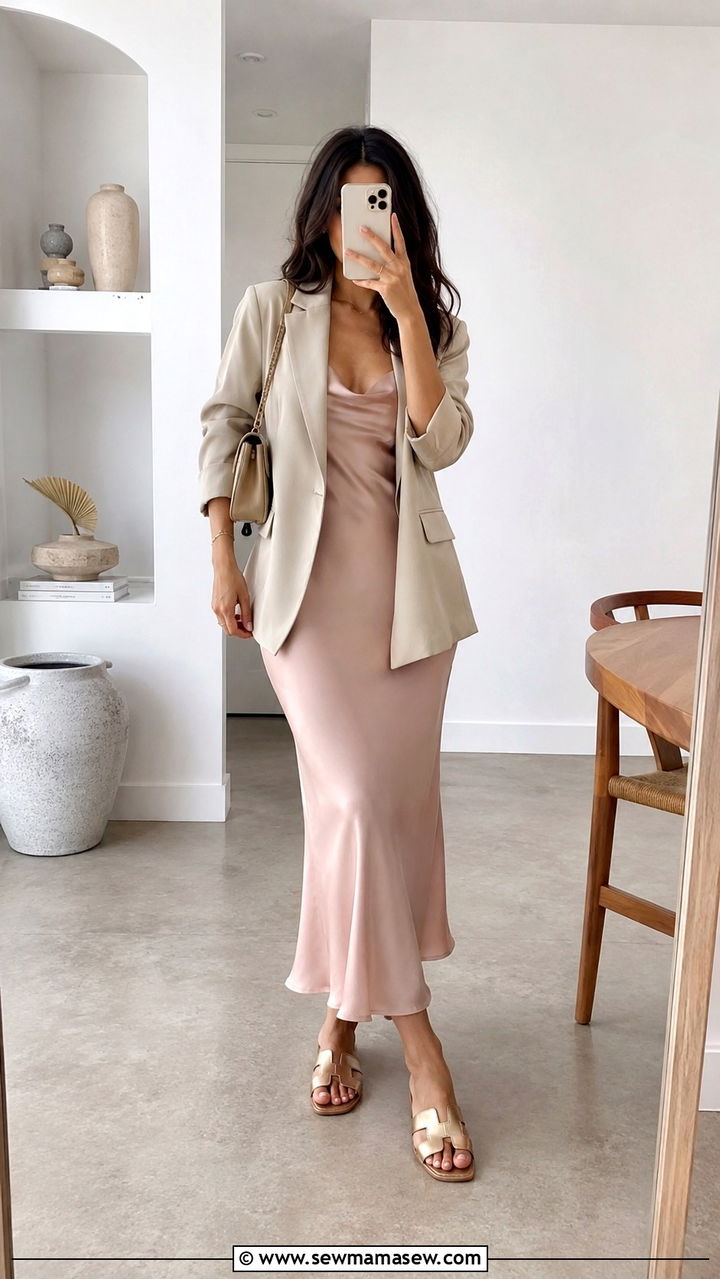 Wide leg trousers with slide sandals - 20 spring outfits with slide sandals