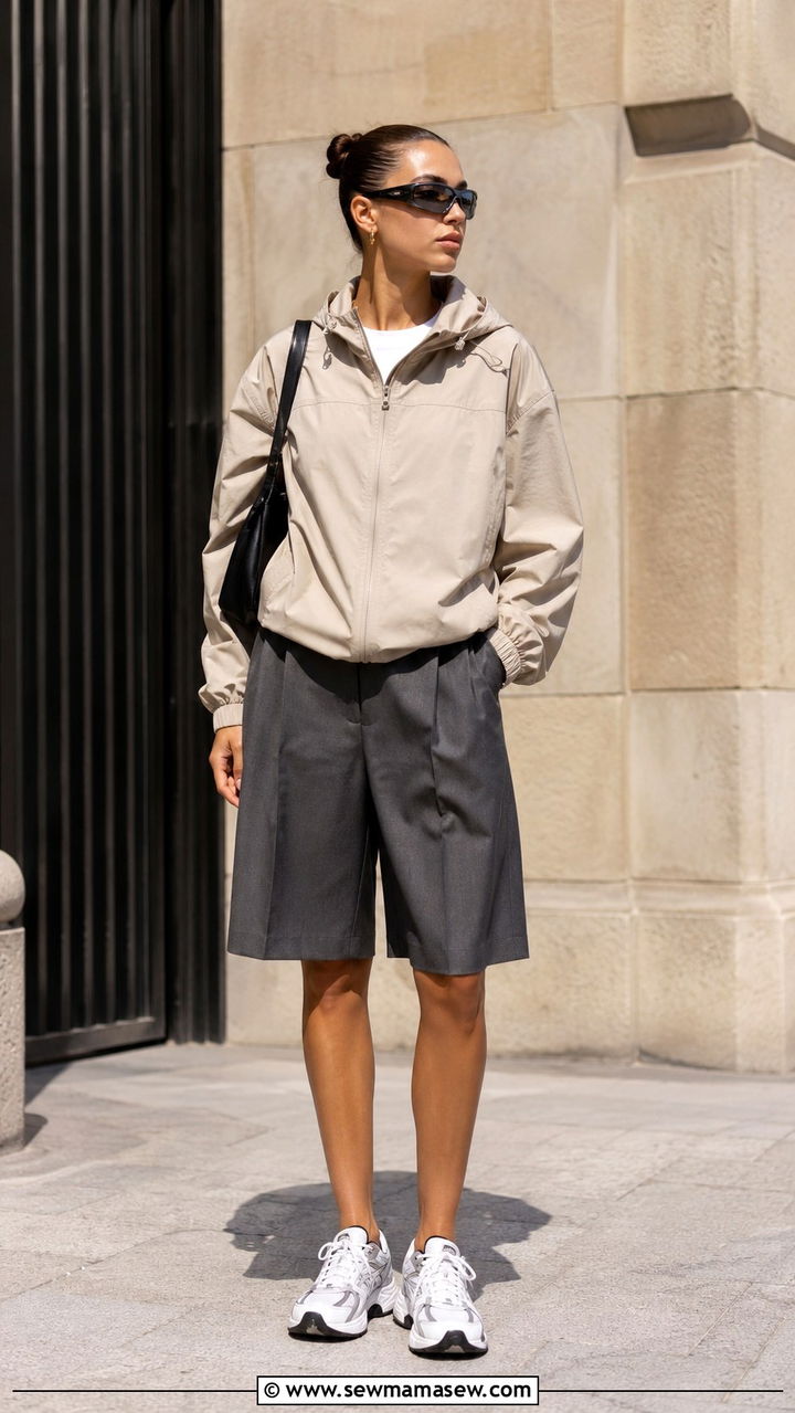 Windbreaker With Bermuda Shorts Outfit - 25 windbreaker outfits aesthetic