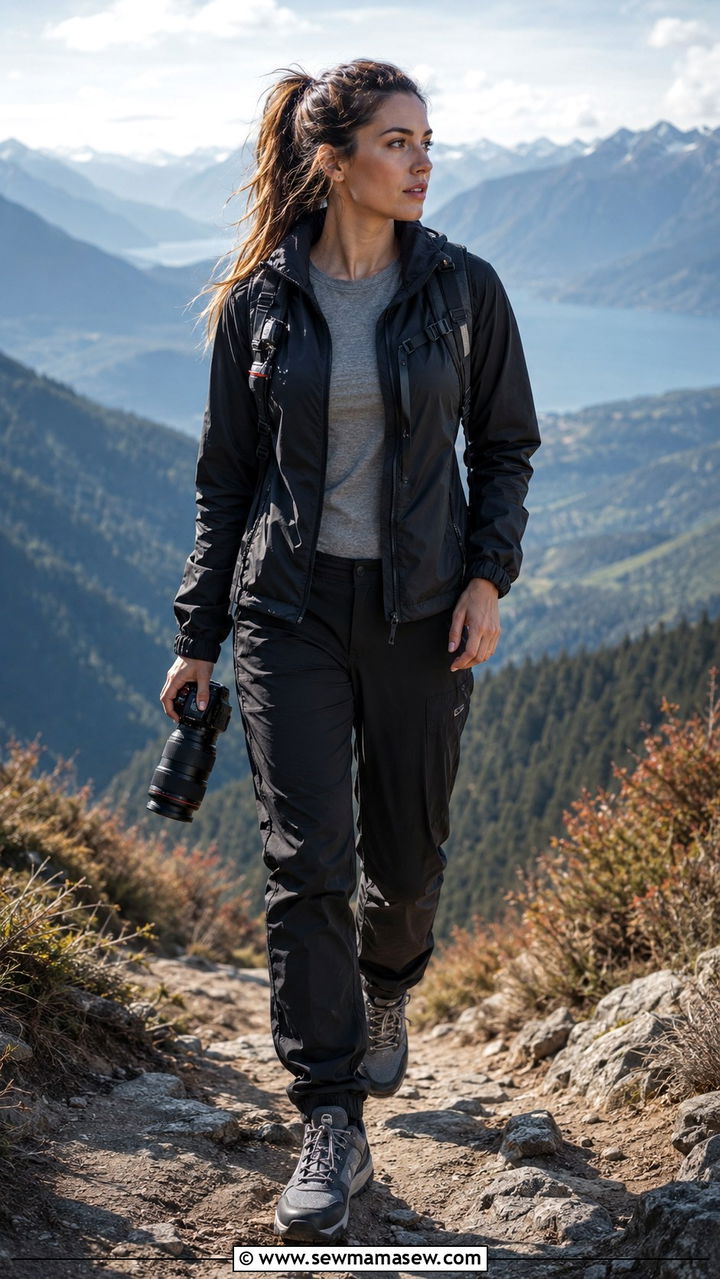 Windbreaker and Trail Pants Photographer Outfit - 25 Photographer outfit ideas