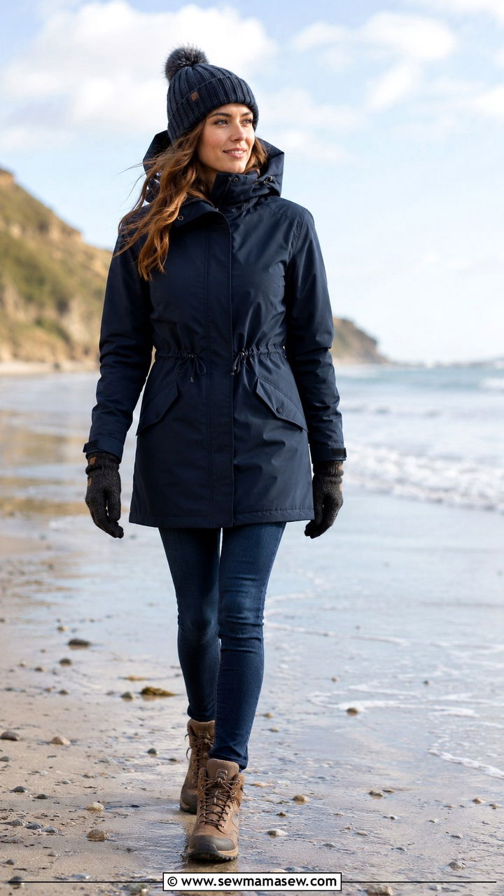 Windproof parka and skinny jeans - 25 windy day outfits trends