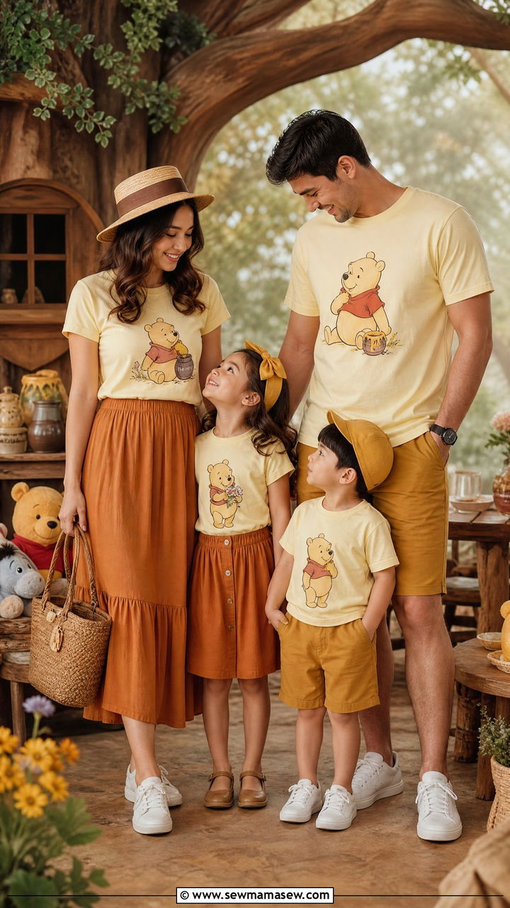 Winnie the Pooh Matching Family Outfit - 30 Disney outfits matching