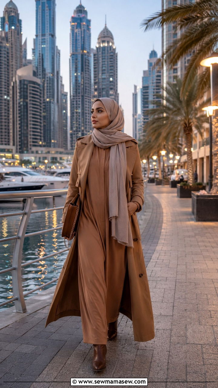 Winter Abaya Coat Layering Dubai - 30 Dubai outfit ideas modest