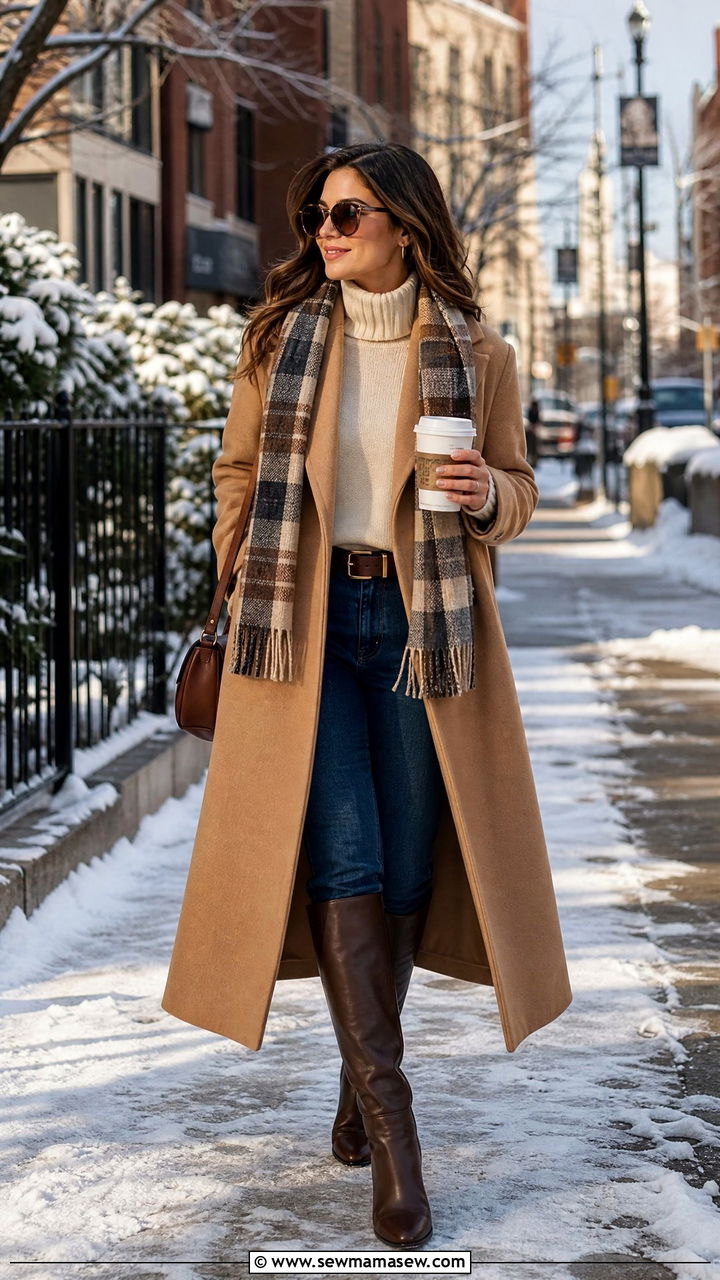 Winter Layered Outfit Coat - 25 fashion inspo outfits aesthetic