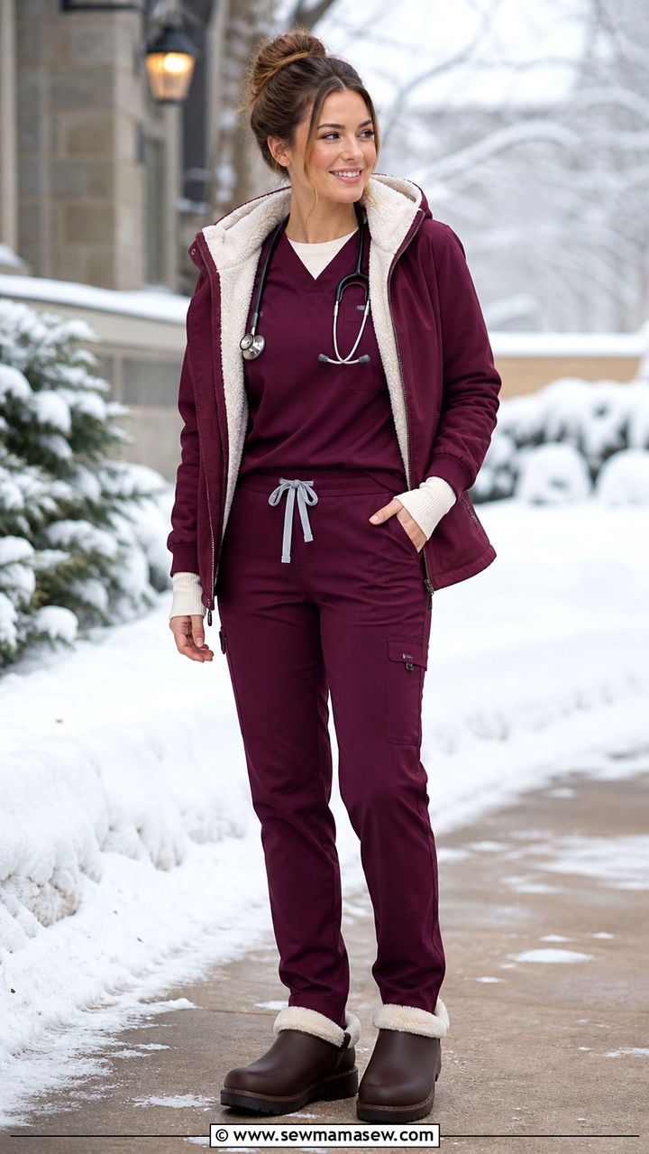 Winter Nurse Layering Outfit - 40 Nurse outfit ideas