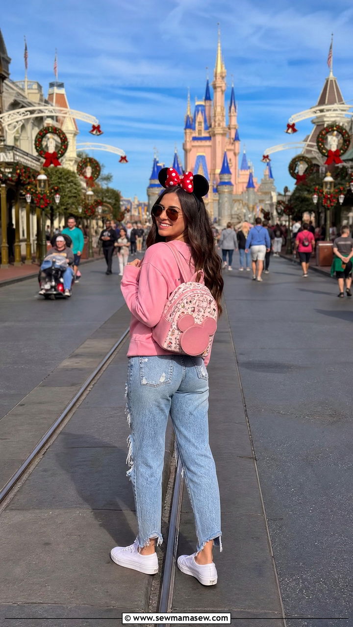 Winter Sweatshirt and Jeans Outfit for Magic Kingdom - 35 Magic Kingdom outfit ideas