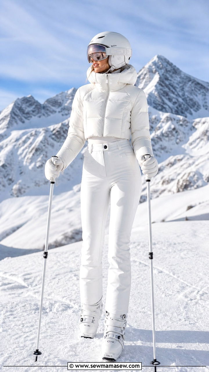 Winter White Monochrome Ski Look - 40 Ski trip outfits