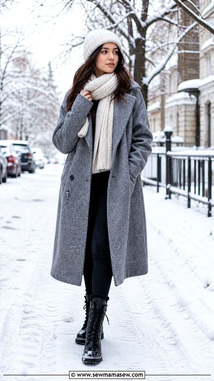 Winter combat boots outfit with coat - 40 Combat boots outfit ideas