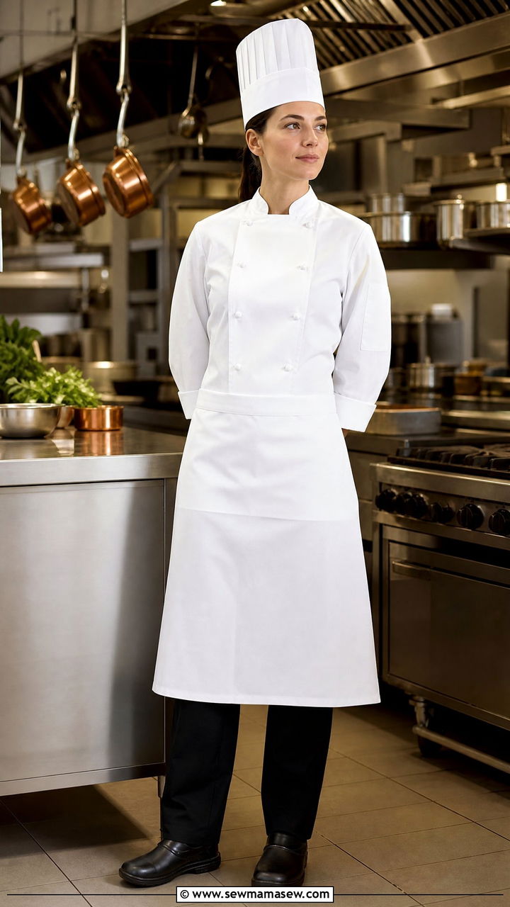 Womens Classic Double Breasted Chef Coat Outfit - 25 Chef outfit ideas for women