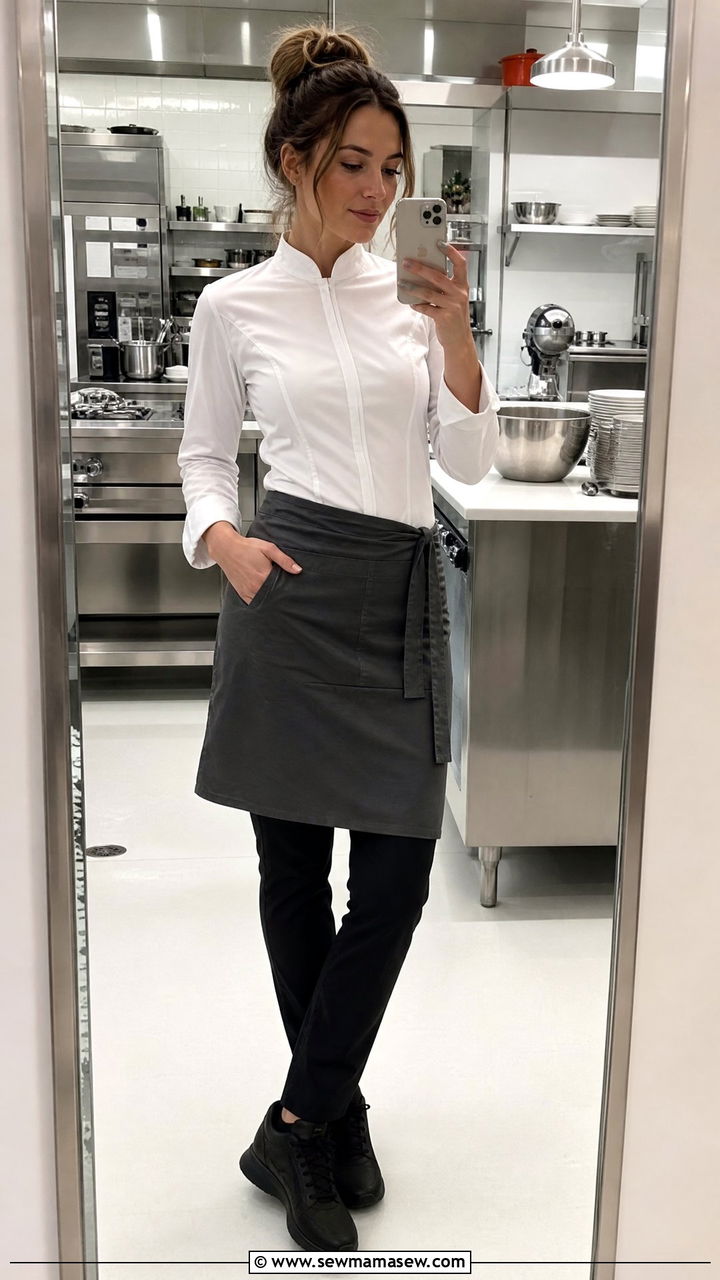 Womens Slim Fit Chef Coat Outfit - 25 Chef outfit ideas for women
