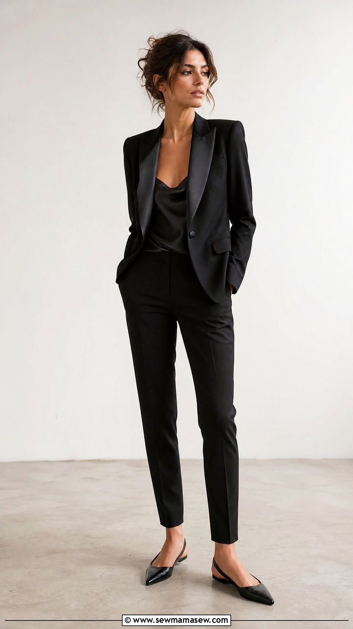 Womens tuxedo suit Bardot inspired outfit - 25 Brigitte Bardot outfit ideas