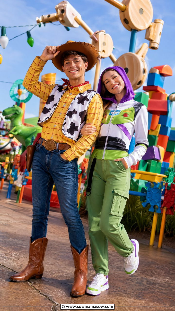 Woody and Buzz Lightyear Couple Outfit - 35 Disney outfit ideas for couples
