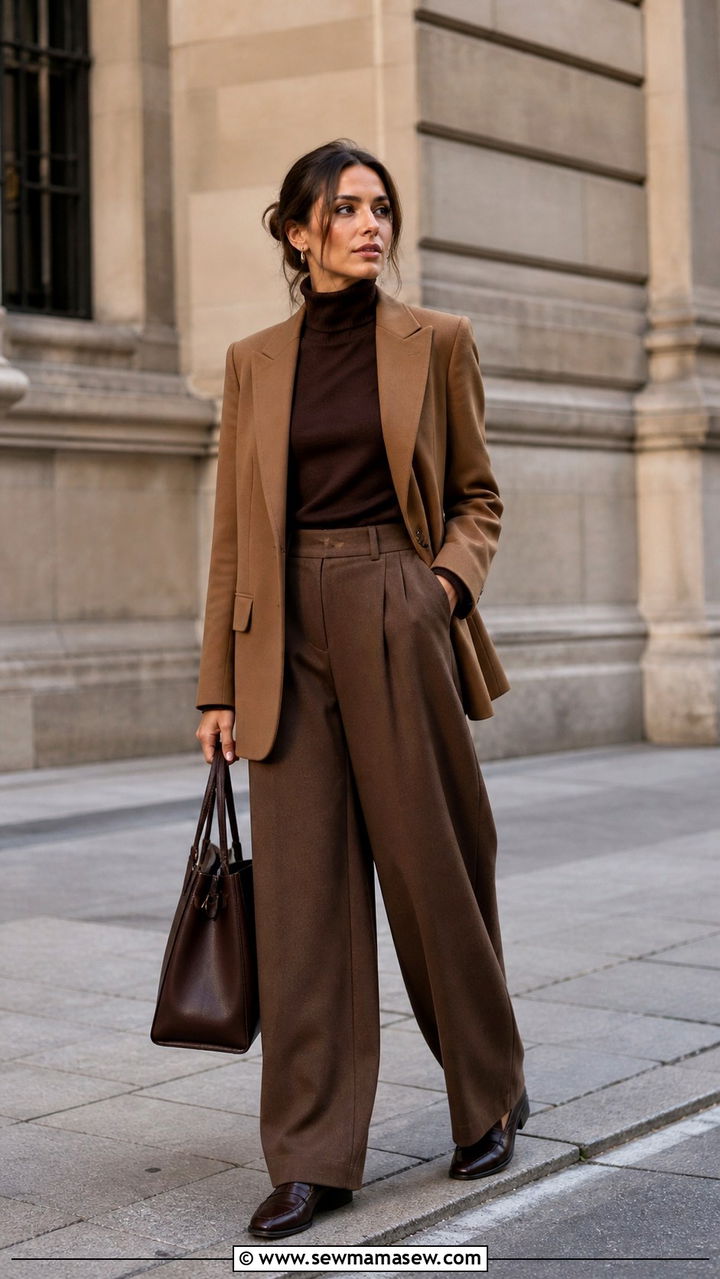 Wool Blazer With Sweater Draped Over Shoulders - 20 Eclectic grandpa outfit ideas for work