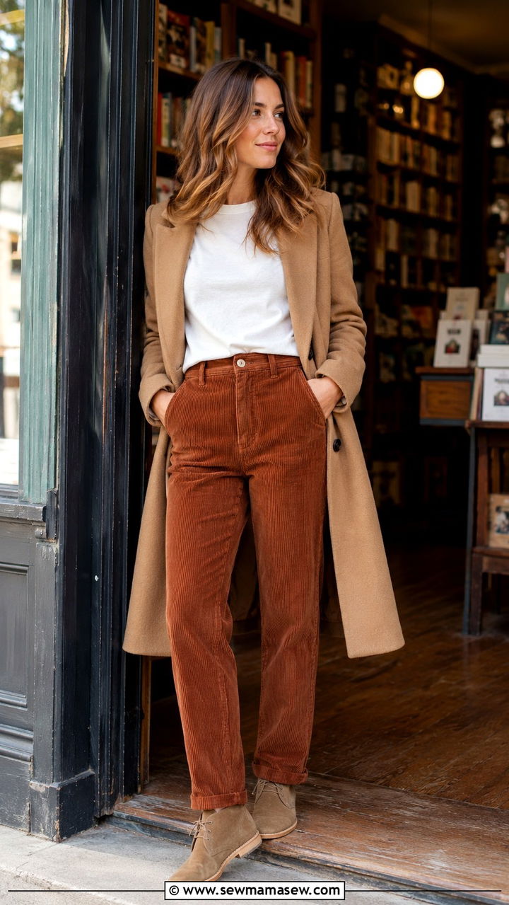 Wool coat and corduroy pants outfit - 30 How to style a wool coat