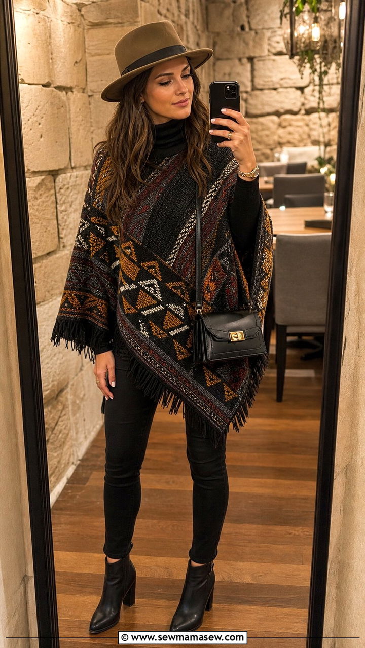 Wool poncho outfit for Cusco - 25 Cusco outfit ideas