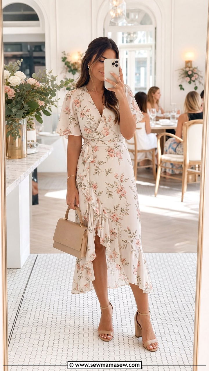 Wrap Dress Bridal Shower Outfit - 35 bridal shower outfit ideas