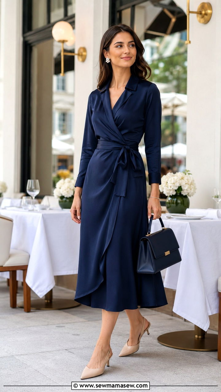 Wrap Dress Kitten Heels Pearl Earrings Old Money - 25 Old money outfit ideas with pearls