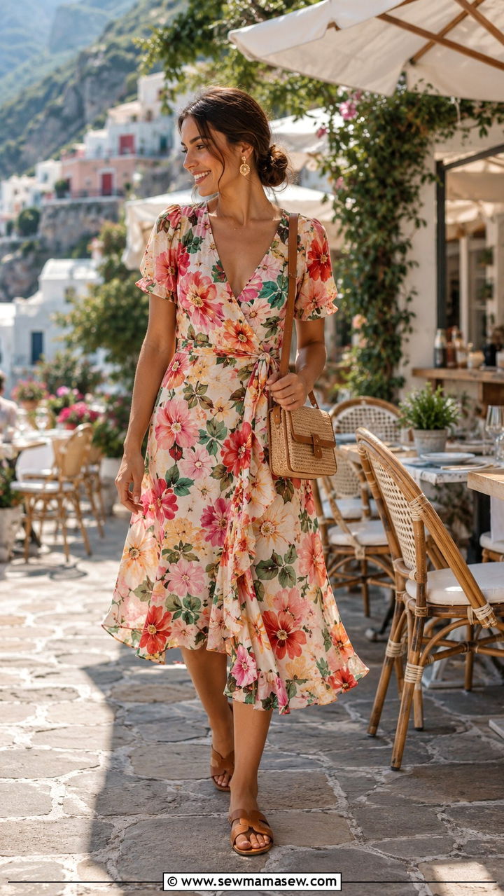 Wrap Dress Resort Vacation Outfit - 30 chic resort vacation outfits for women