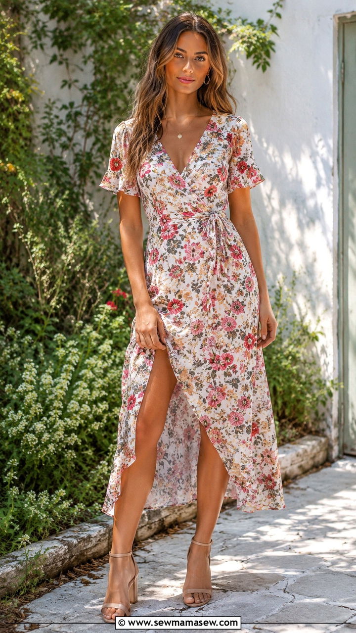 Wrap Dress With Heels Rectangle Body - 30 Outfit ideas for rectangle body