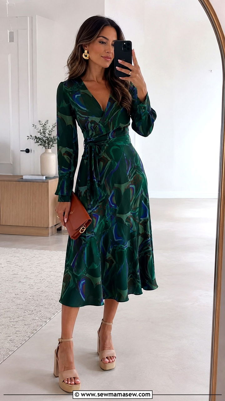 Wrap Dress With Platform Heels Outfit - 25 70s outfit ideas 2026