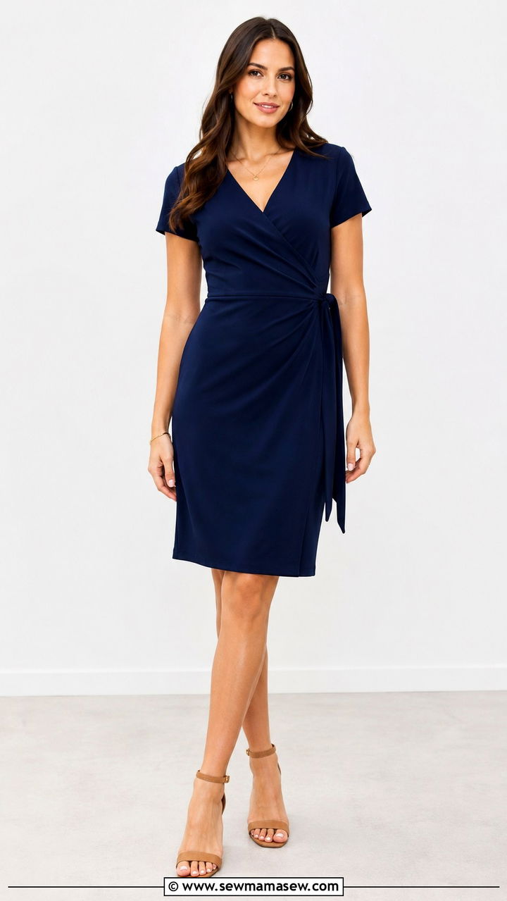 Wrap Dress and Heeled Sandals for Photoshoot - 25 Photoshoot outfits for midsize women