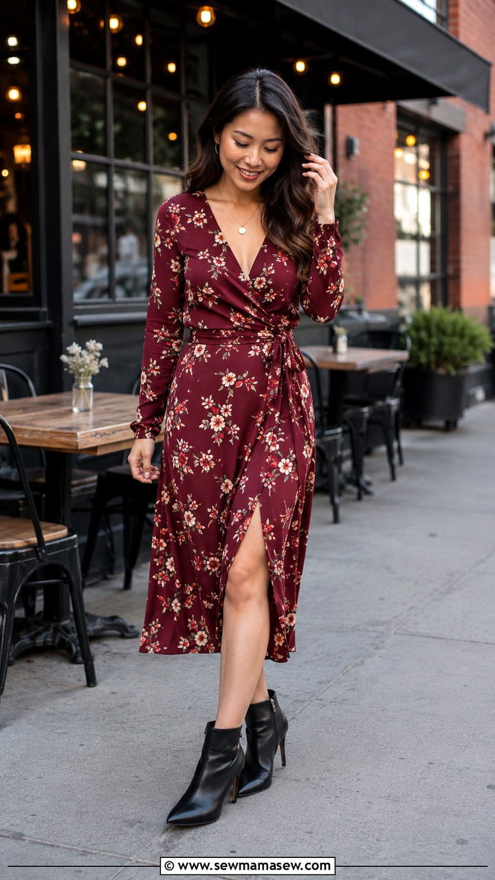 Wrap Dress with Ankle Boots Petite 53 - 20 Petite outfit ideas 5'3