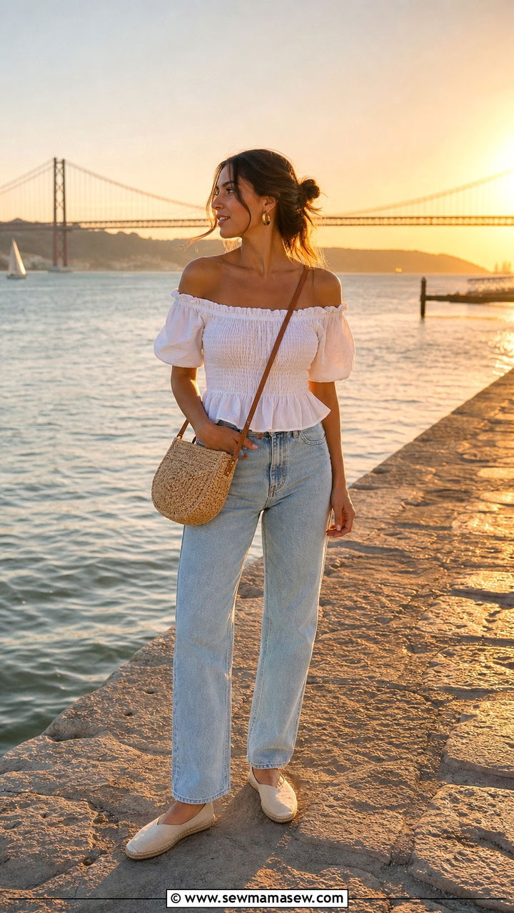 Wrap Dress with Comfortable Block Heels - 40 What to wear in Lisbon