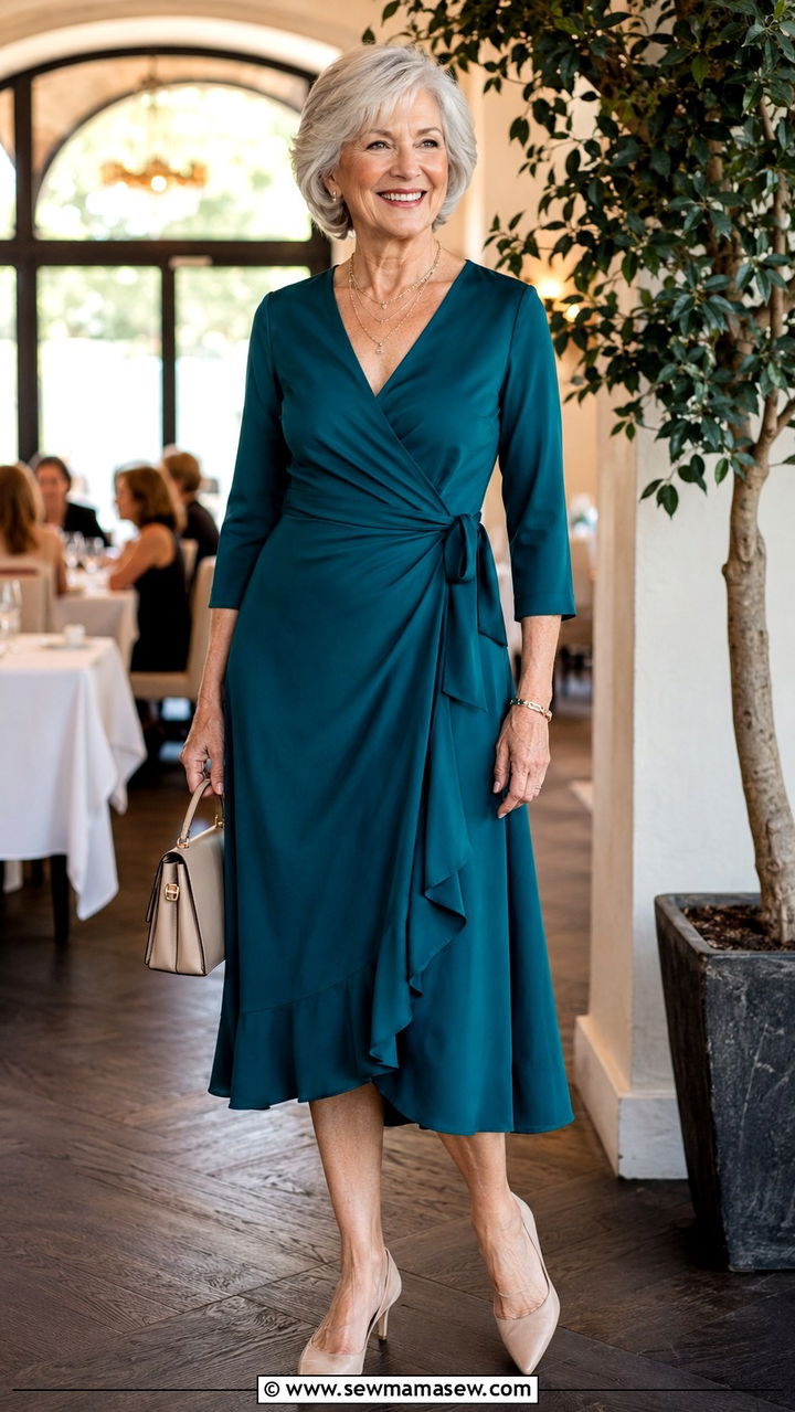 Wrap dress outfit for women over 65 - 30 Outfit ideas for women over 65