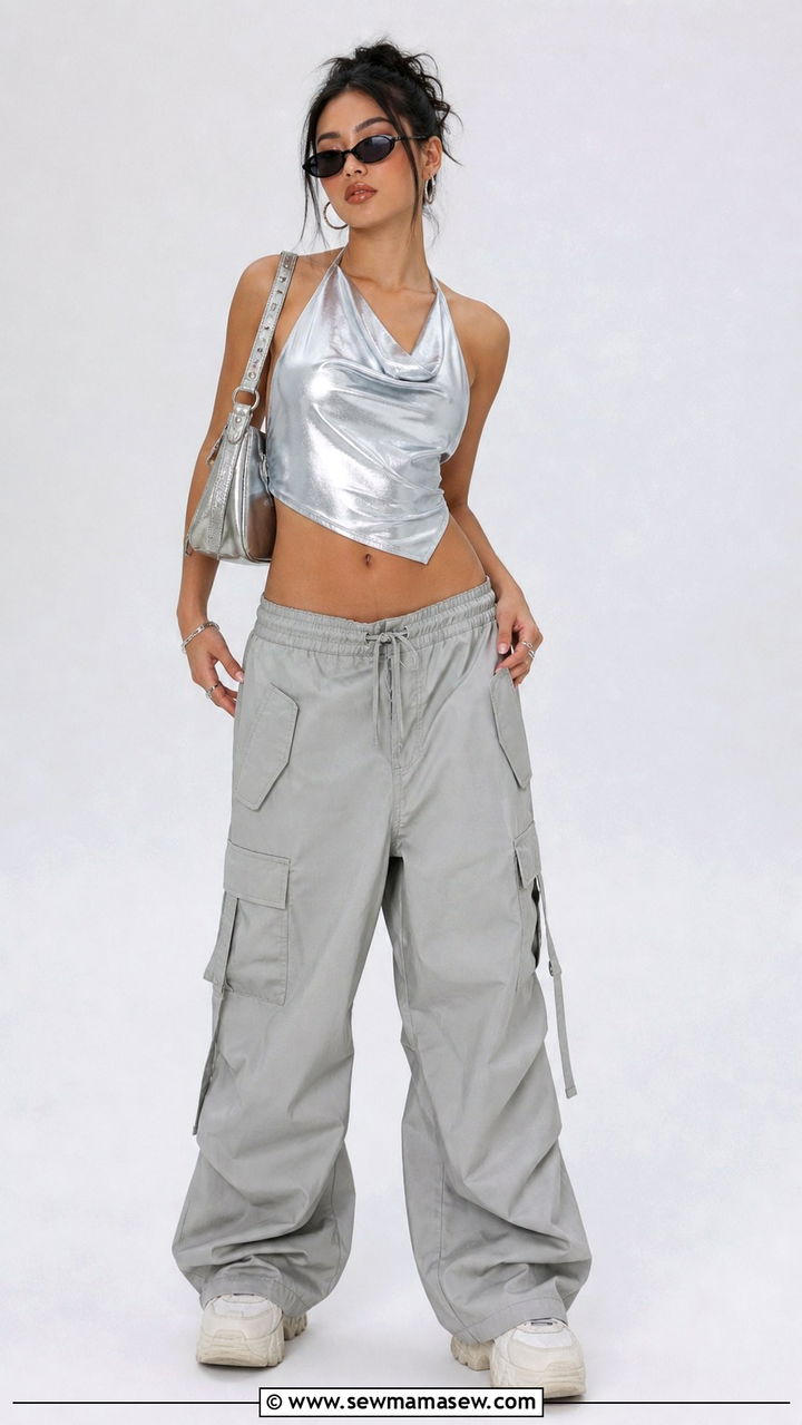 Y2K Cargo Pants And Halter Neck Top - 40 Spring concert outfits
