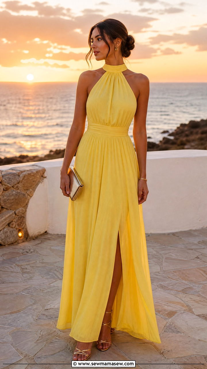 Yellow Maxi Dress Summer Outfit - 30 Summer yellow outfit ideas