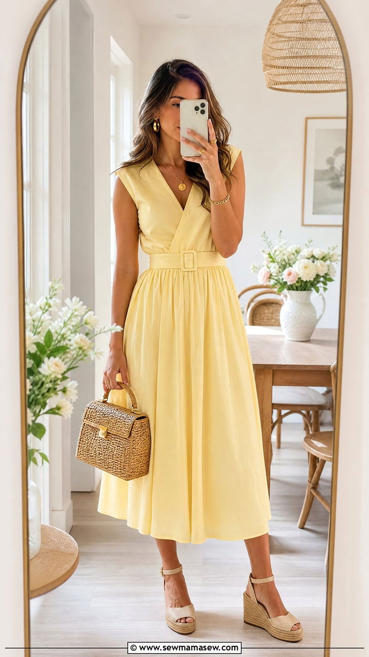 Yellow Midi Dress Outfit Summer - 30 Summer yellow outfit ideas
