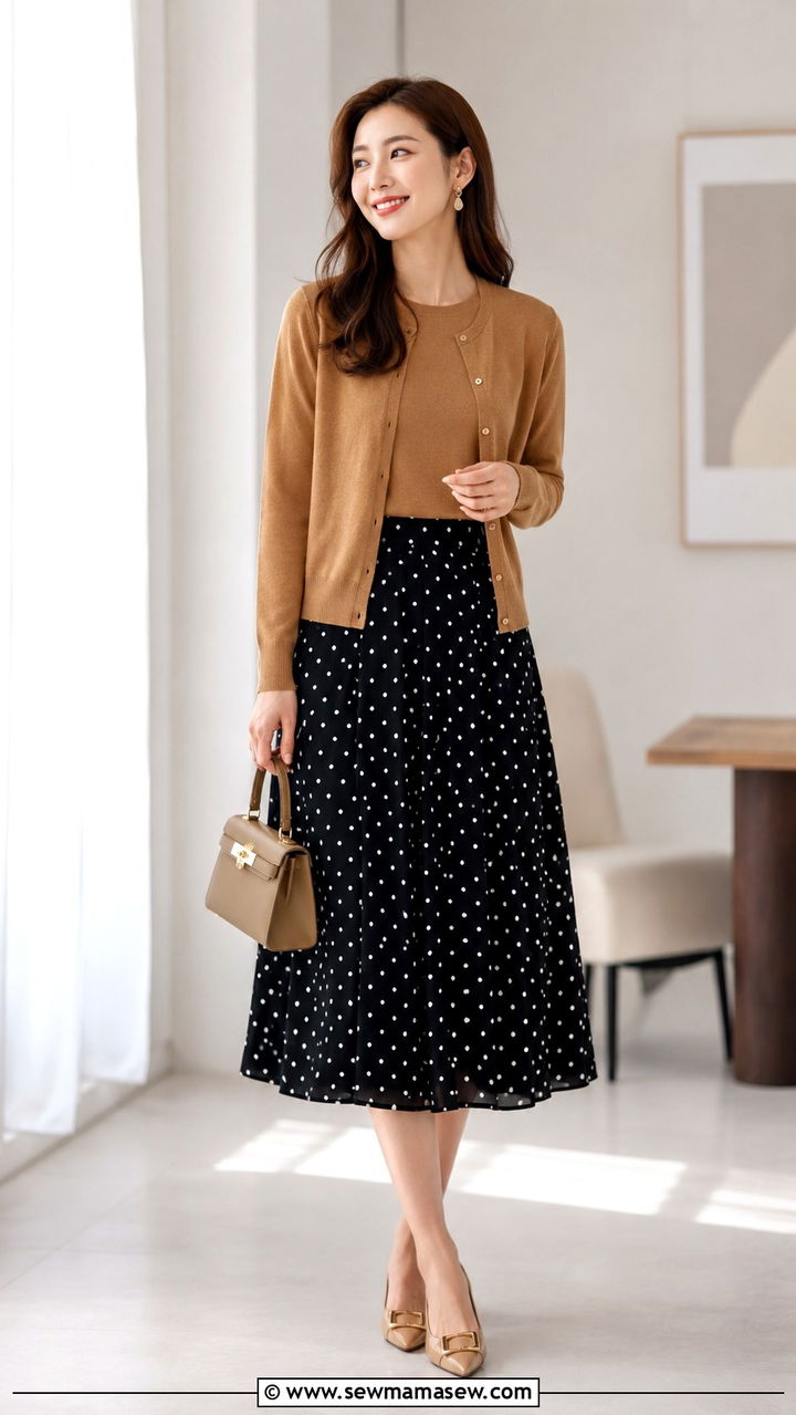 Yellow cardigan with white wide leg trousers - 30 Spring outfits with cardigan