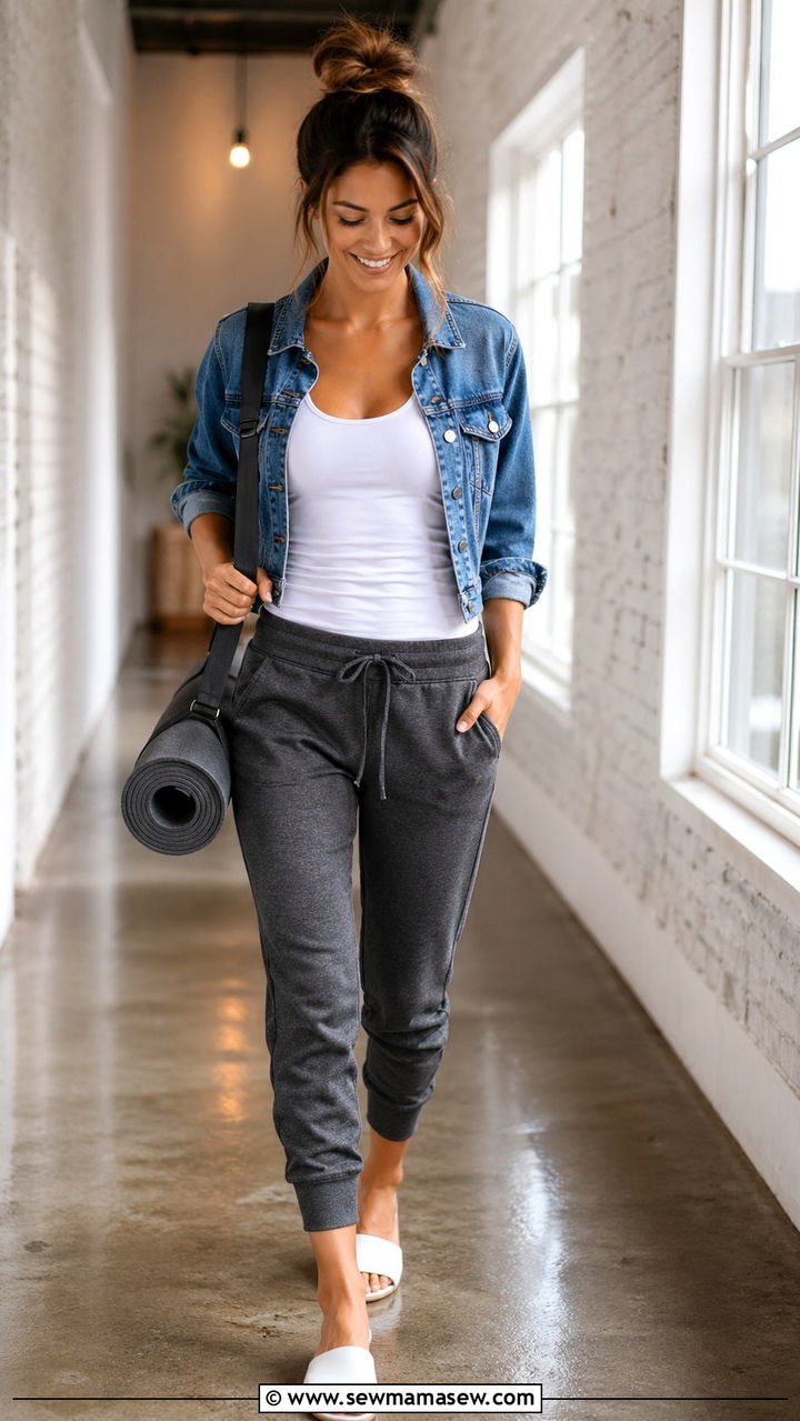 Yoga Joggers and Tank Top - 40 Yoga outfit ideas