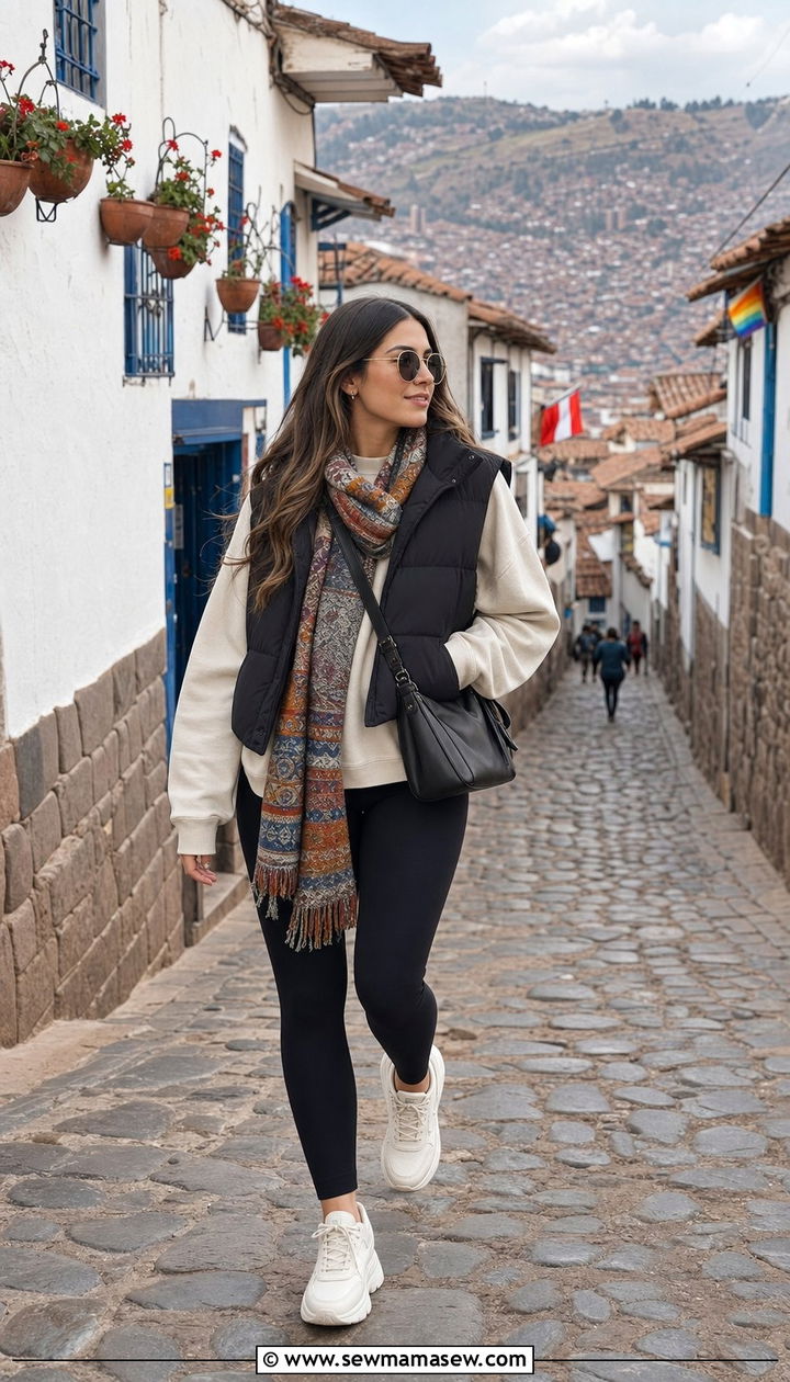 Yoga pants outfit Cusco street - 25 Cusco outfit ideas