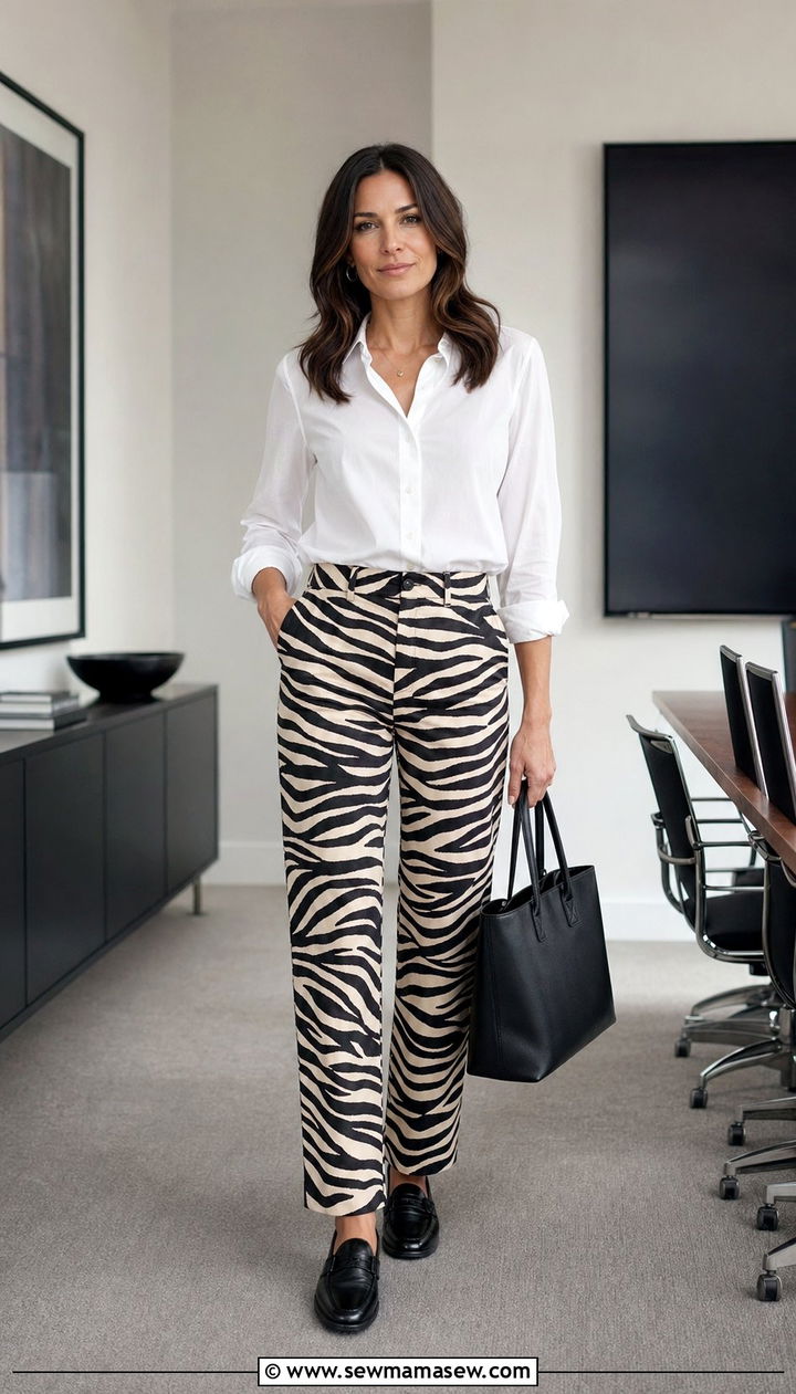 Zebra print trousers outfit - 35 Animal print outfit ideas 2026
